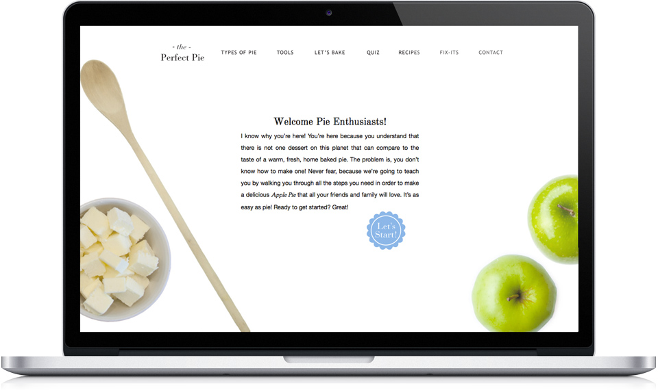 The Perfect Pie home page
